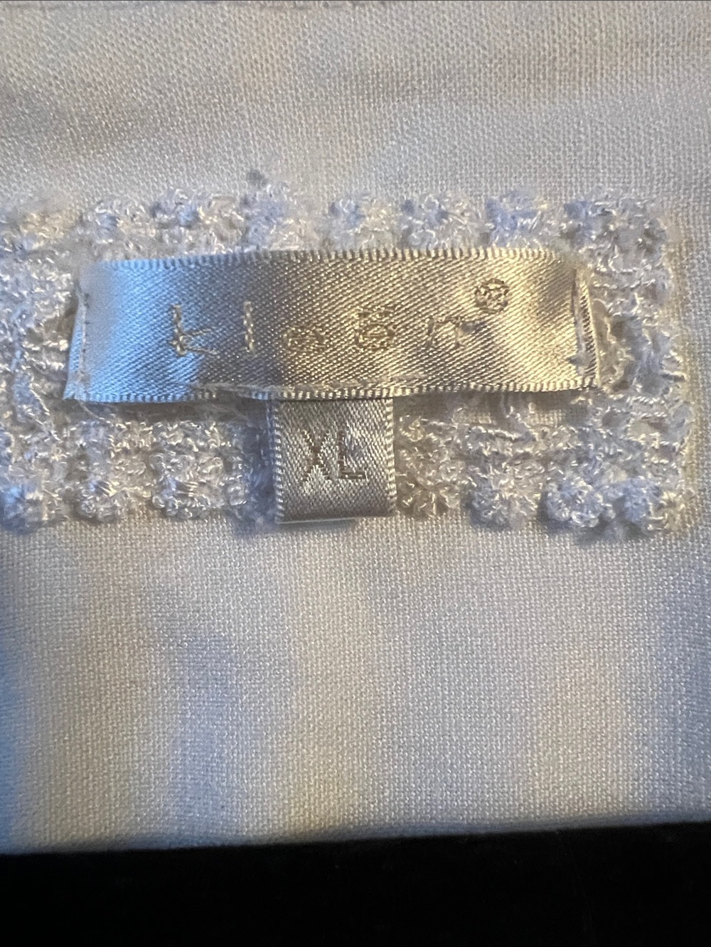 Kleen White Cream Lace-Trim Button-Front Blouse XL Boho Cottagecore Resortwear - Picture 4 of 11